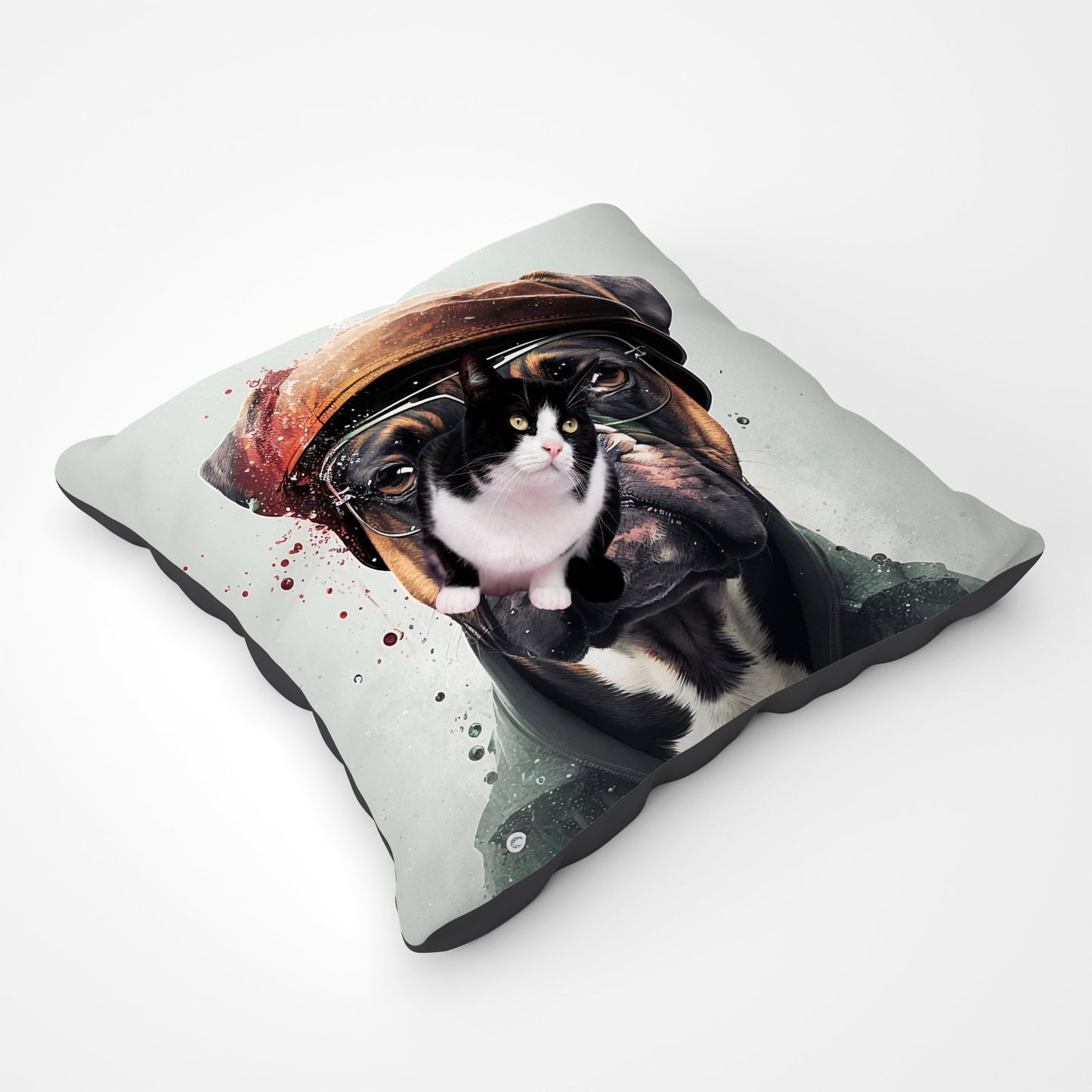 Boxer Dog With Hat Splashart Pet Bed