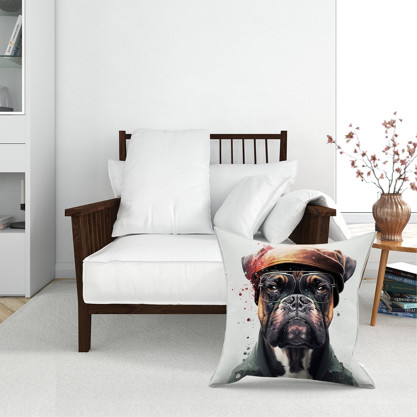 Boxer Dog With Hat Splashart Pet Bed