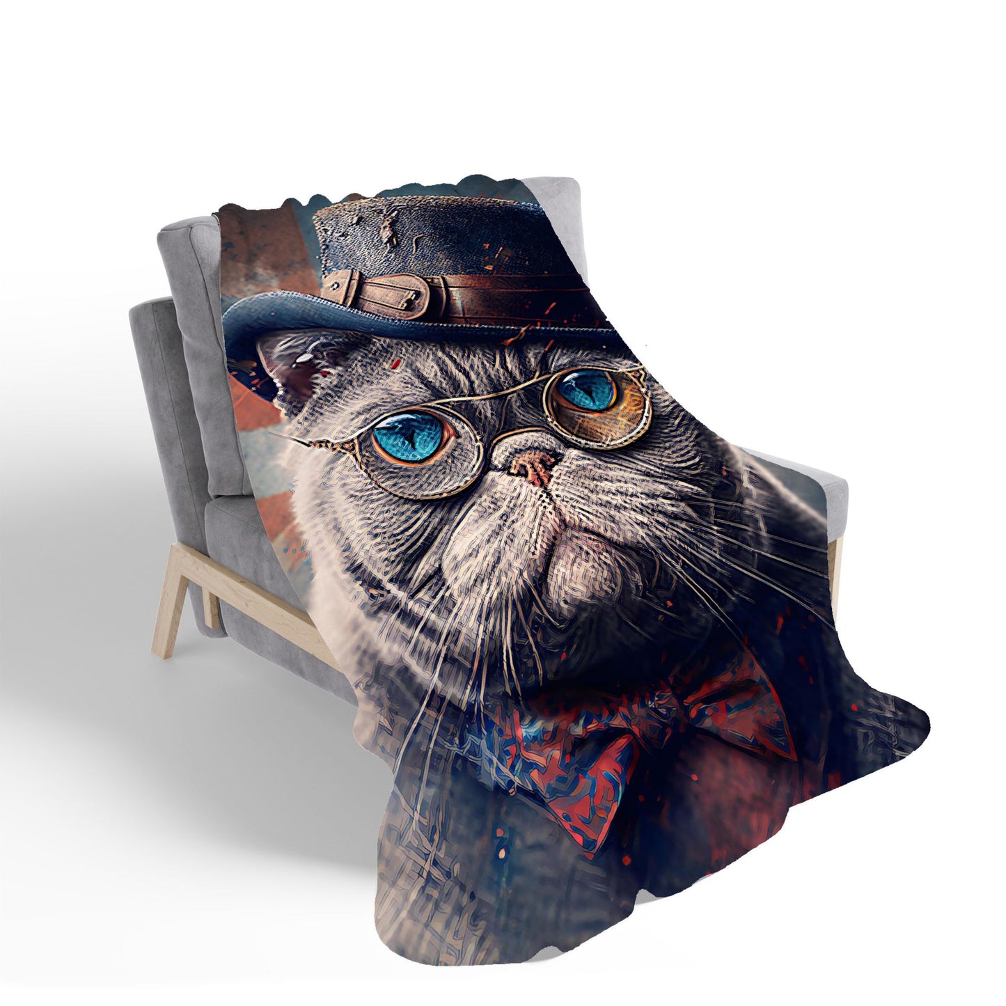 British Shorthair Cat Sherpa Blanket