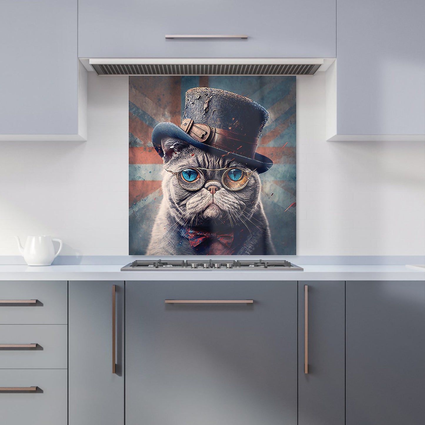 British Shorthair Cat Kitchen Splashback