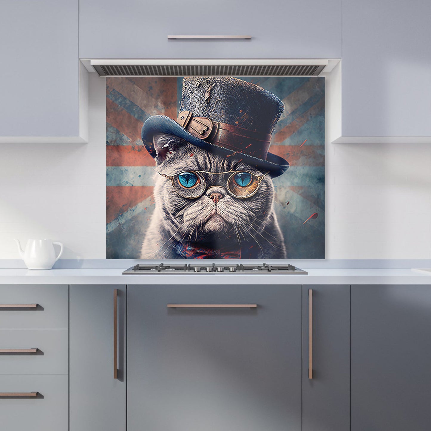 British Shorthair Cat Kitchen Splashback