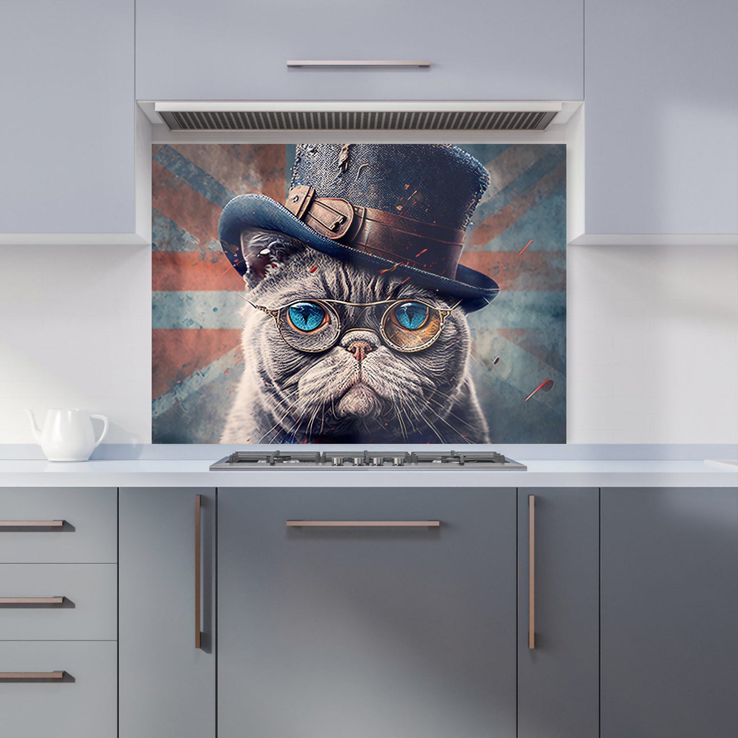 British Shorthair Cat Kitchen Splashback
