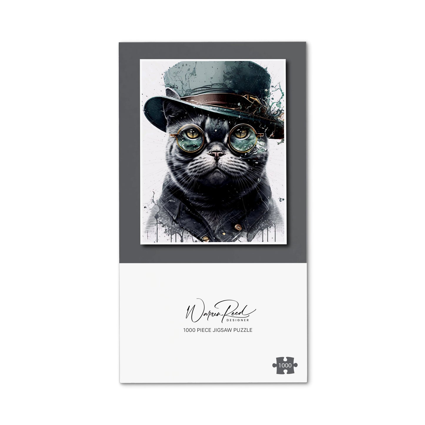 British Shorthair Cat Splashart Jigsaw Puzzle