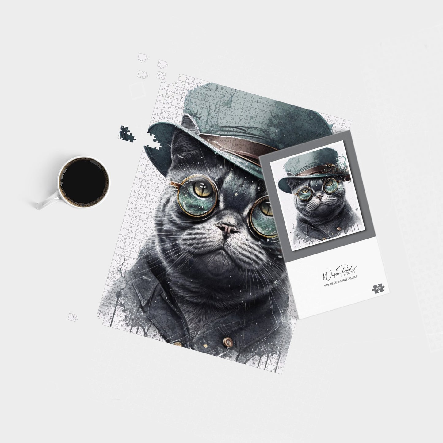 British Shorthair Cat Splashart Jigsaw Puzzle