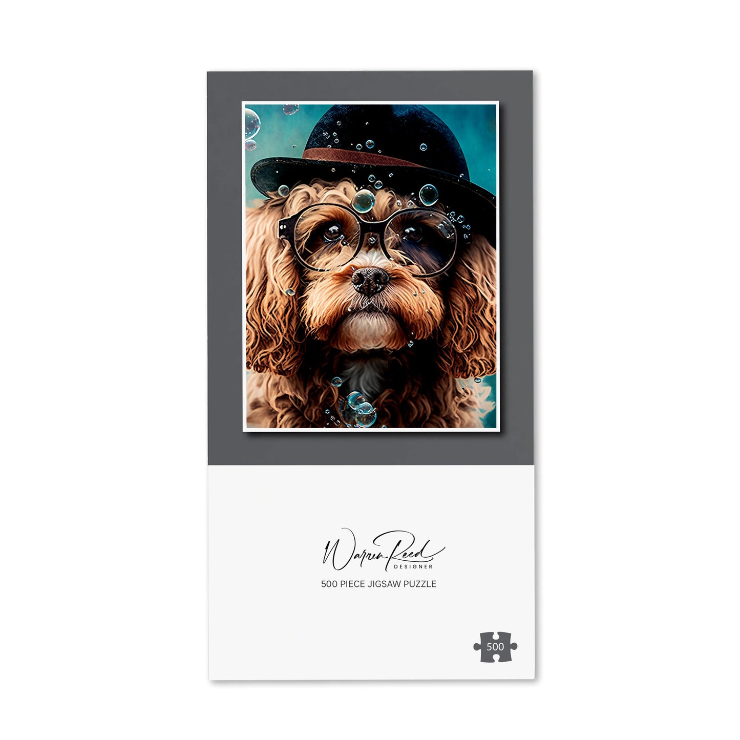 Cavapoo Dog Splashart Jigsaw Puzzle
