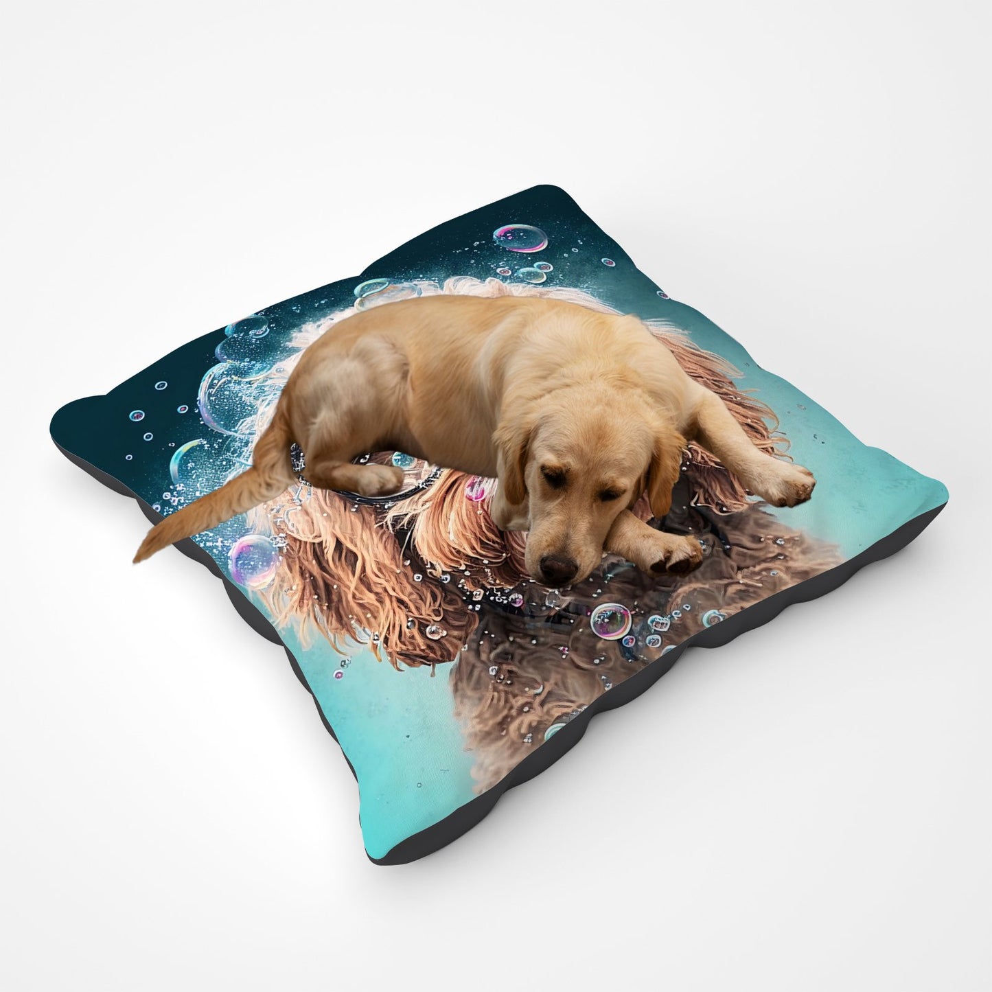 Cavapoo Dog With Glasses Splashart Pet Bed