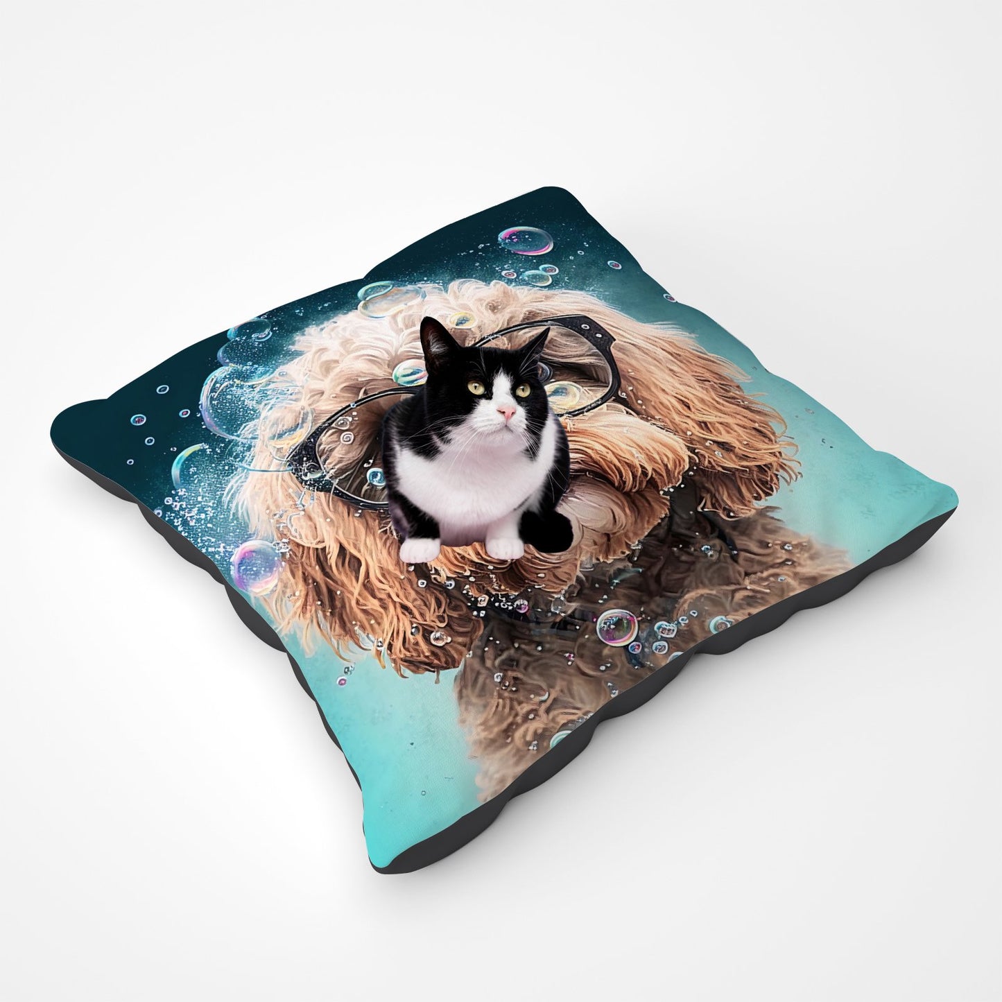 Cavapoo Dog With Glasses Splashart Pet Bed