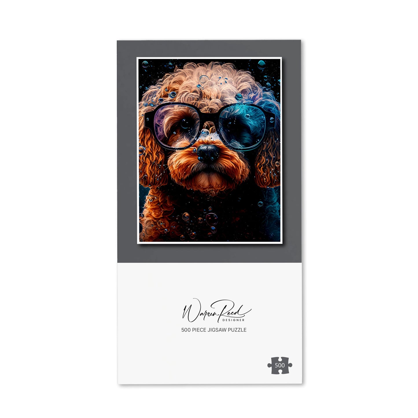 Cavapoo Dog Face Splashart Jigsaw Puzzle