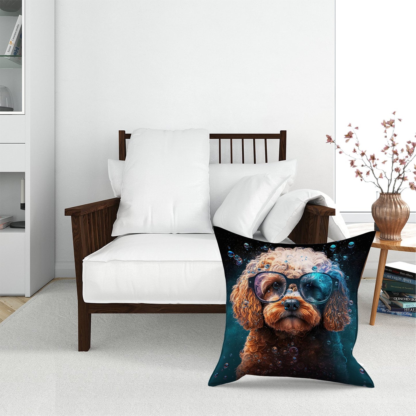 Cavapoo Dog Face Splashart Pet Bed