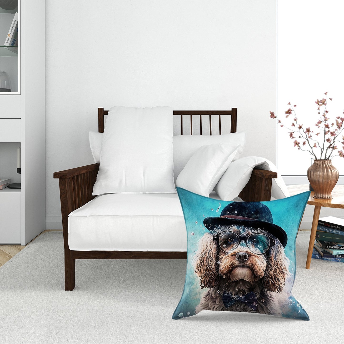 Cockapoo Dog Splashart Pet Bed