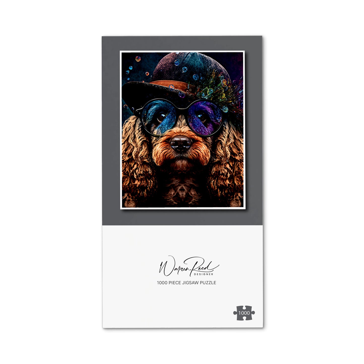 Cockapoo Dog Face Splashart Jigsaw Puzzle