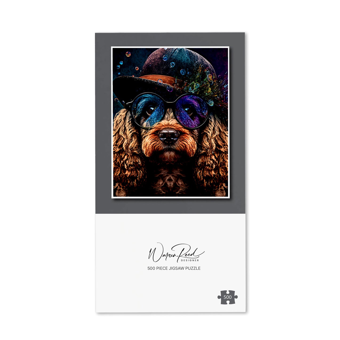 Cockapoo Dog Face Splashart Jigsaw Puzzle