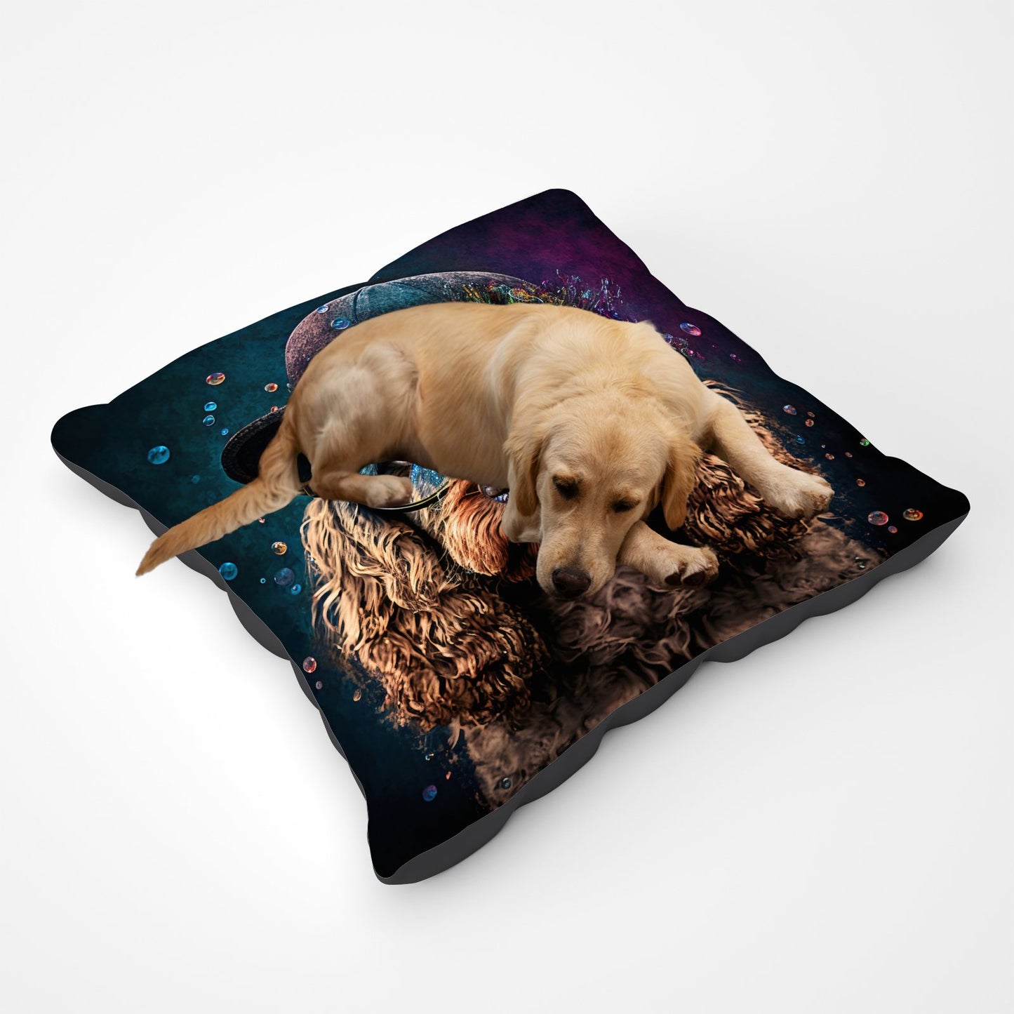 Cockapoo Dog Face Splashart Pet Bed