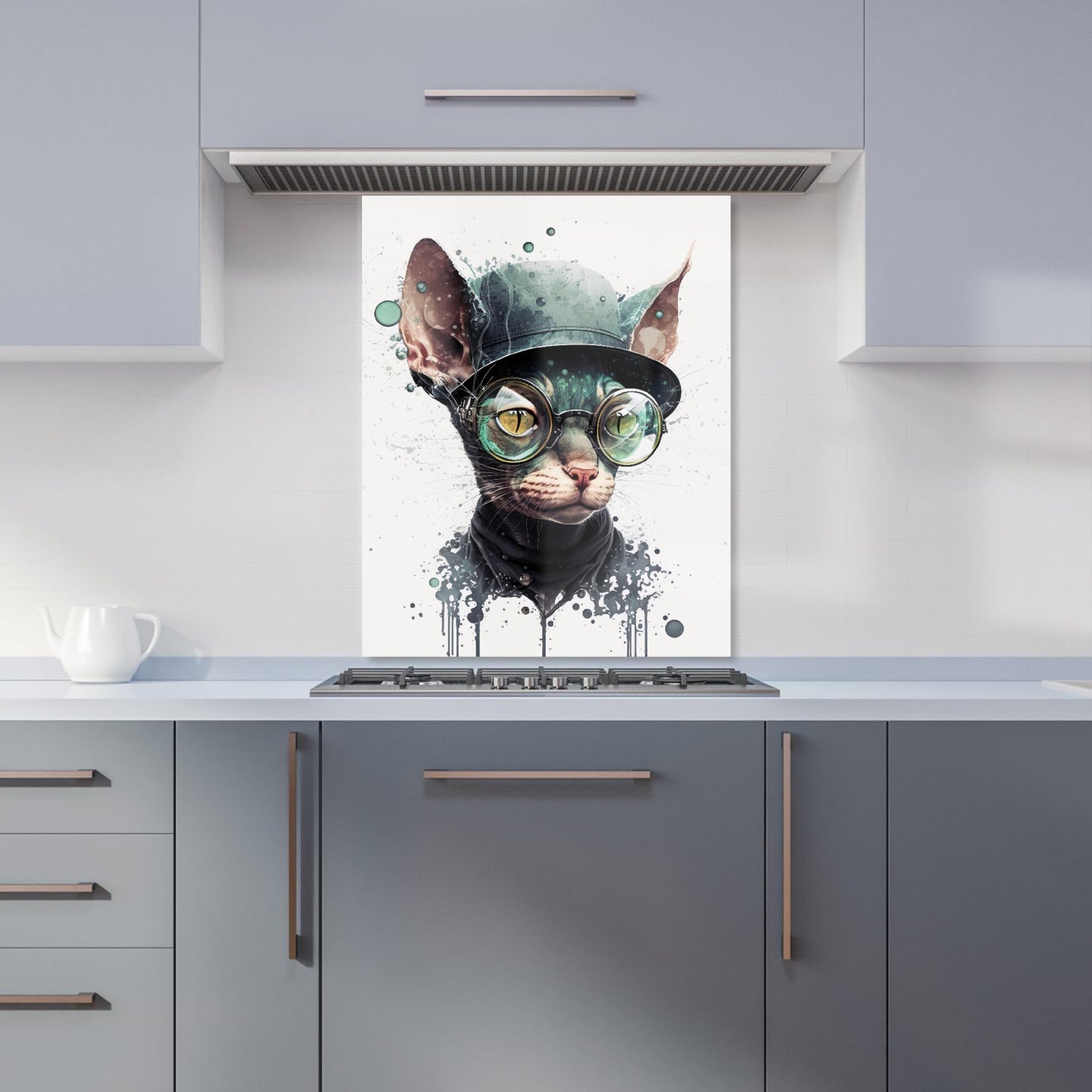 Cornish Rex Cat Splashart Kitchen Splashback