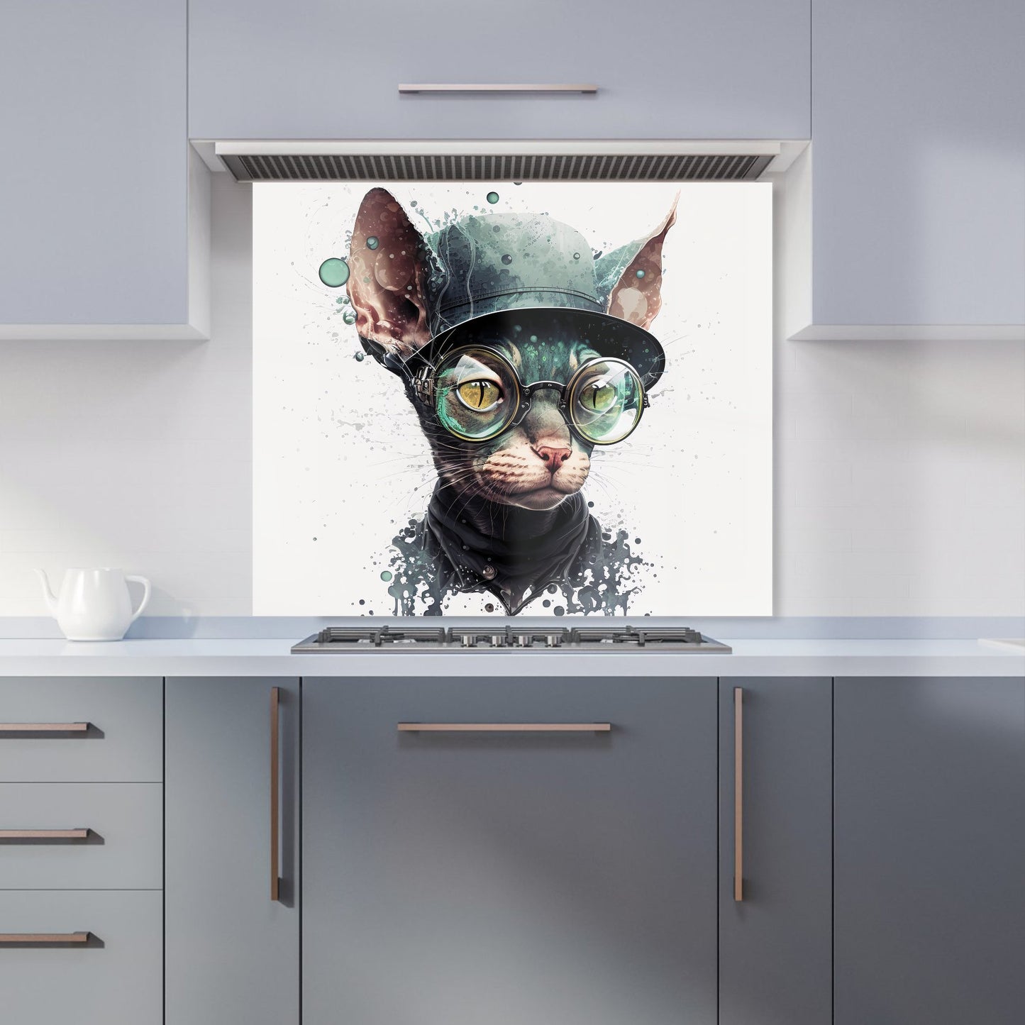 Cornish Rex Cat Splashart Kitchen Splashback