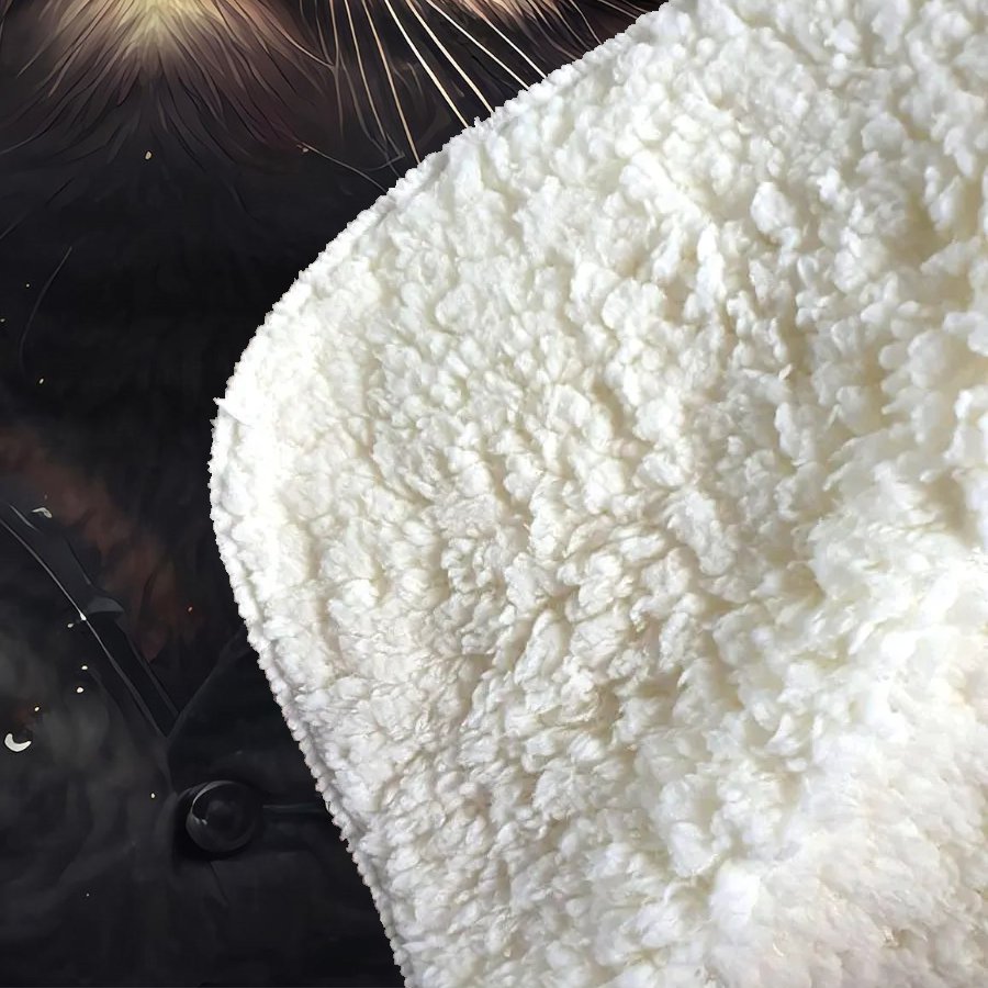 Shorthair Cat Splashart Sherpa Blanket