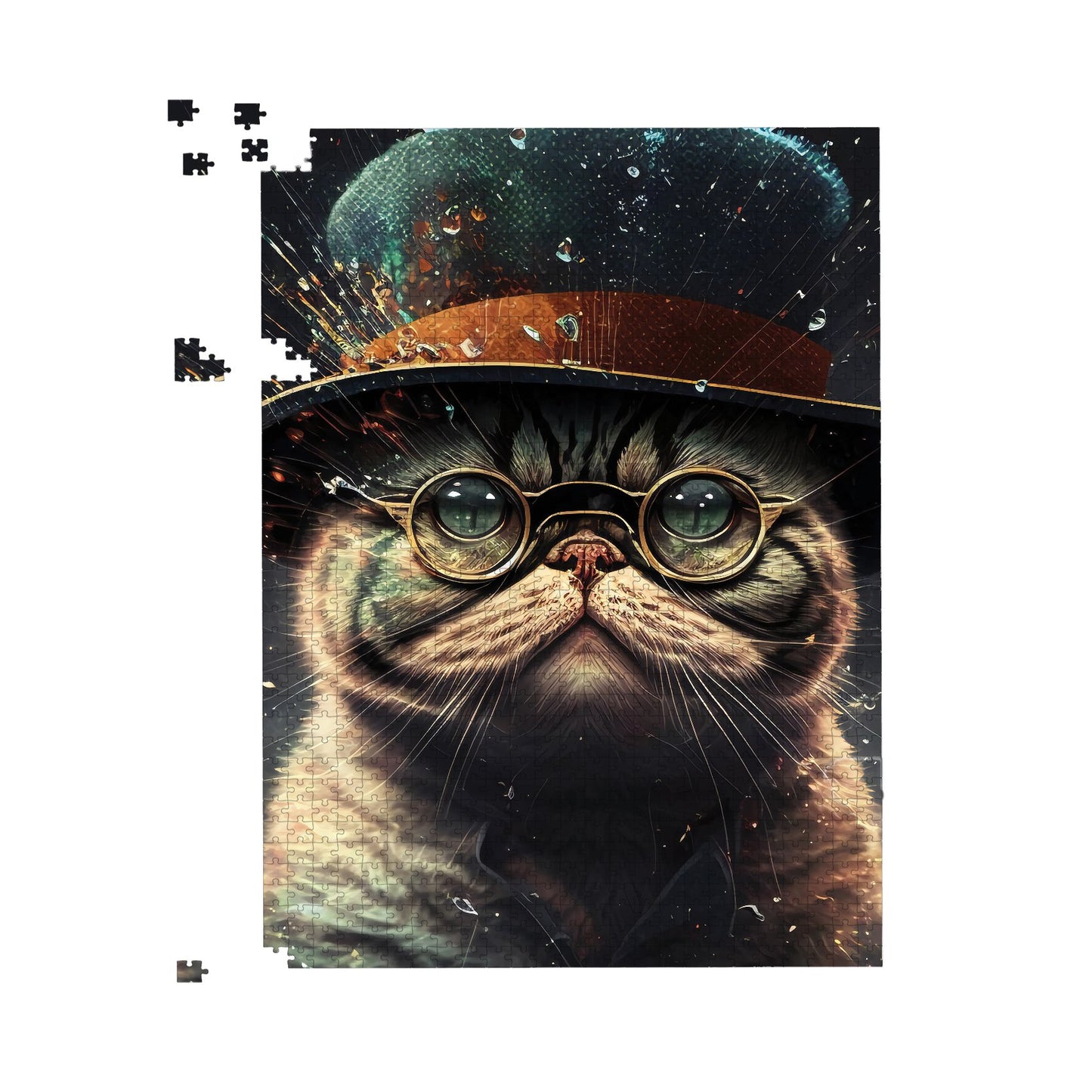 Shorthair Cat Splashart Jigsaw Puzzle