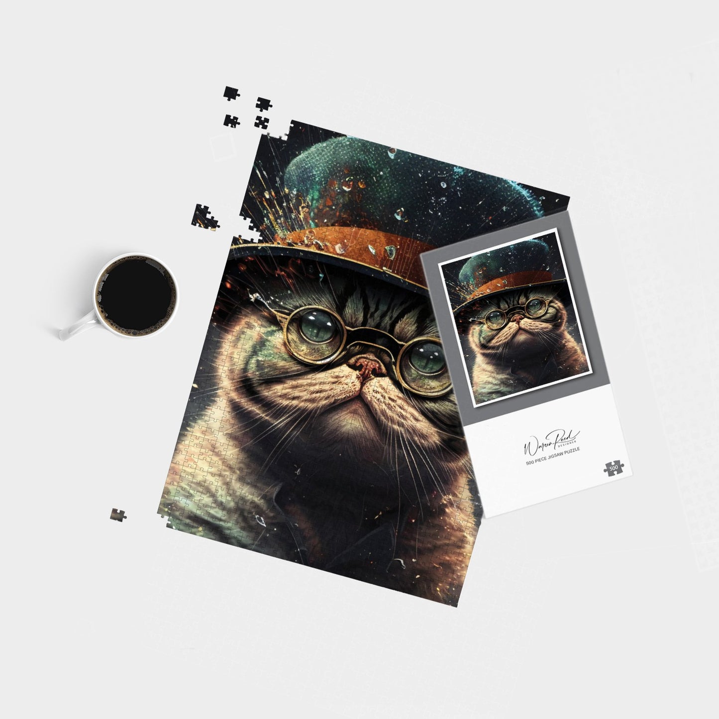 Shorthair Cat Splashart Jigsaw Puzzle