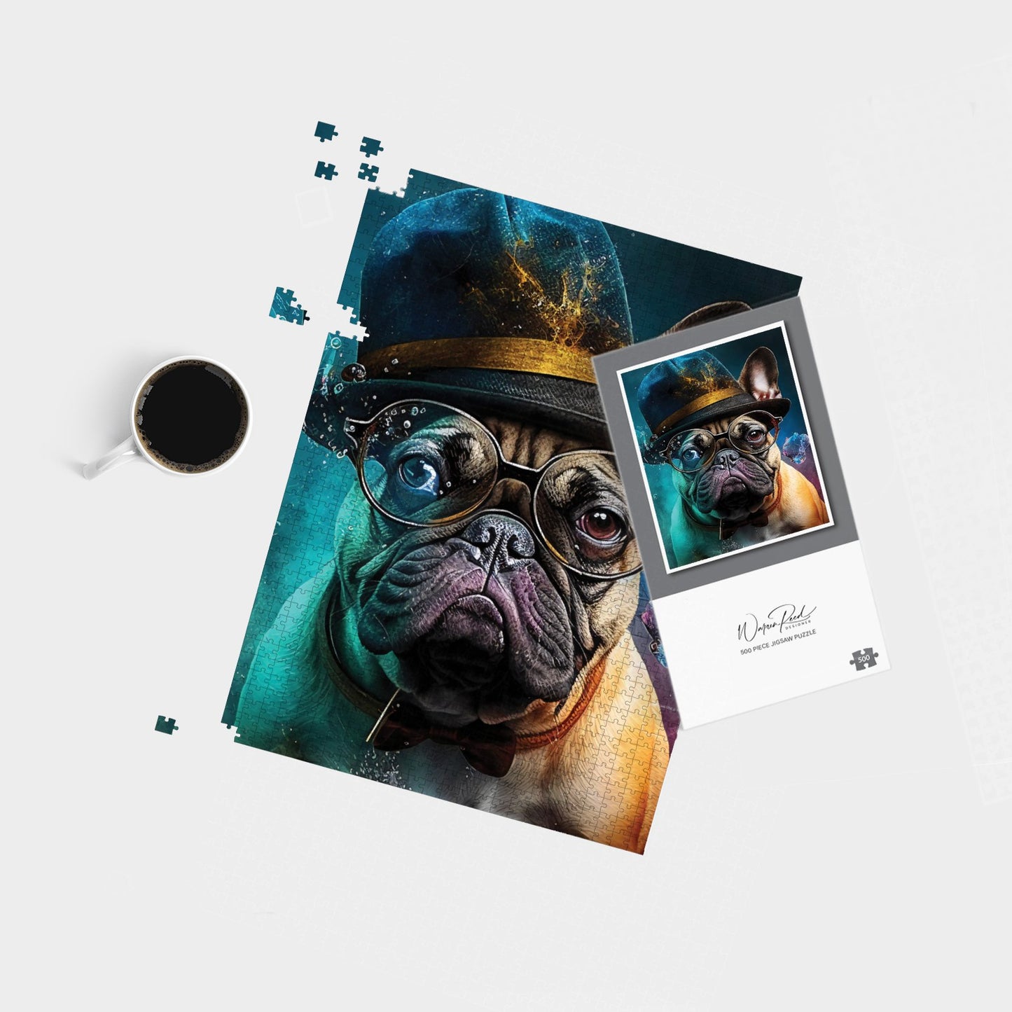 French Bulldog Splashart Jigsaw Puzzle