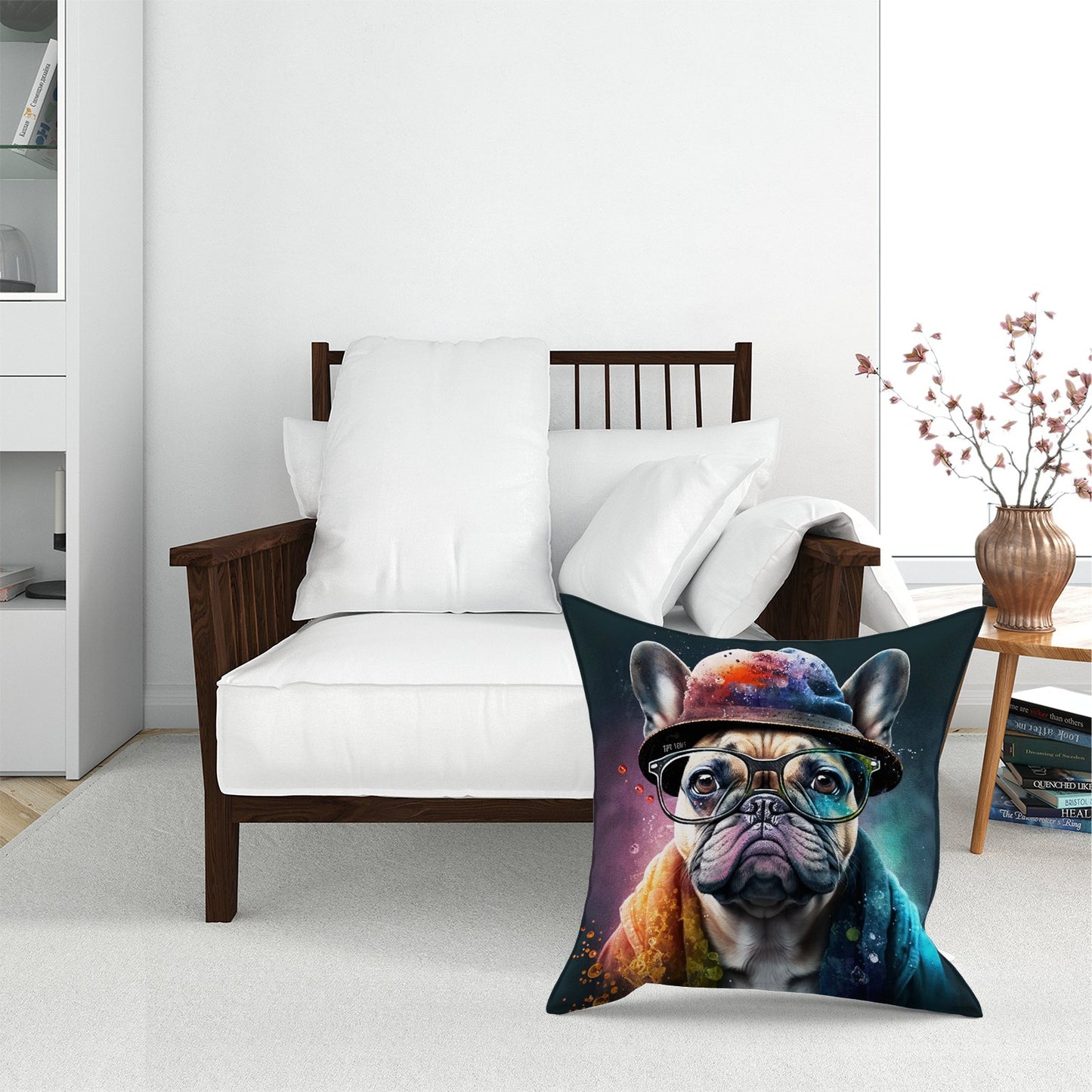 French Bulldog Dog Splashart Pet Bed