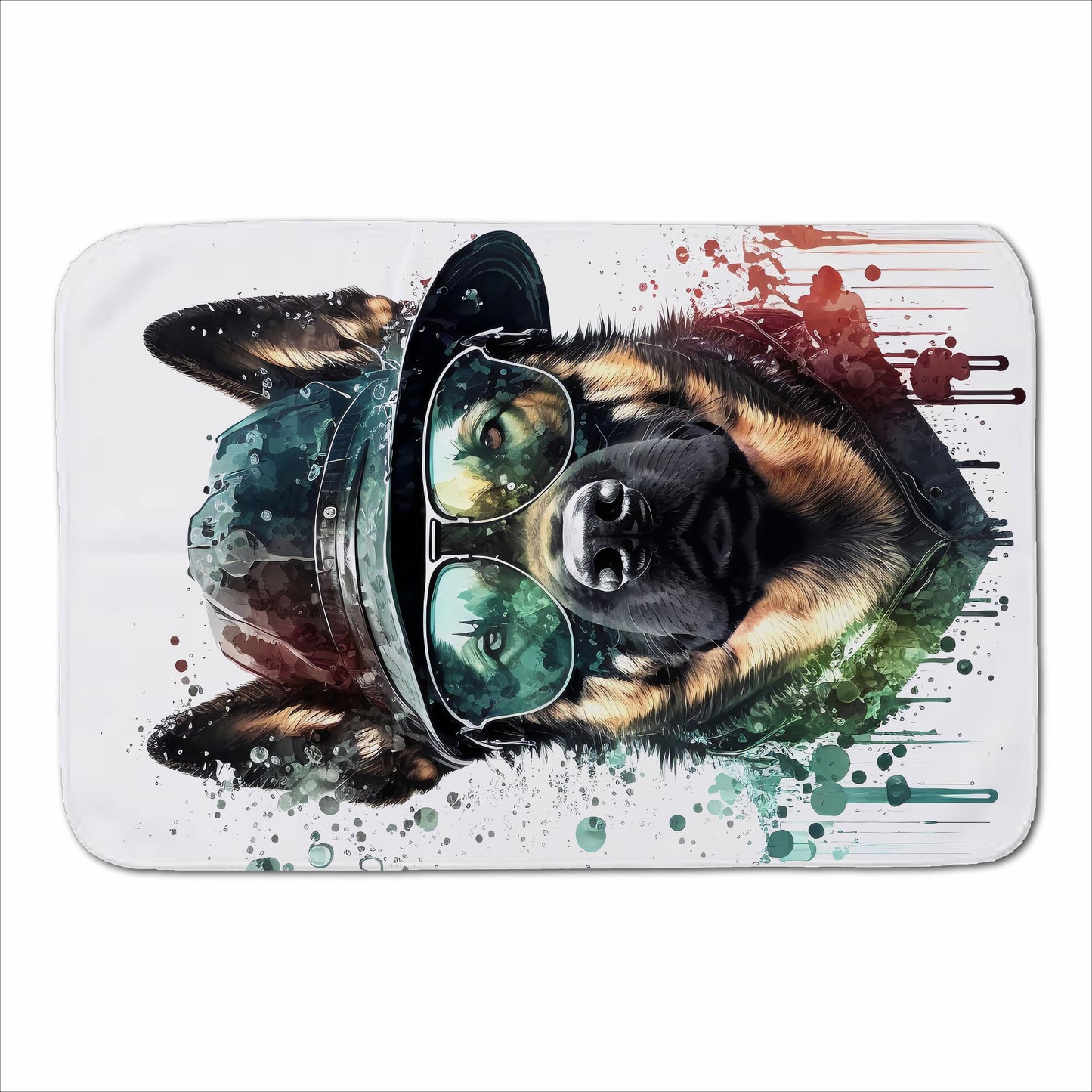 German Shepherd Splashart Sherpa Blanket