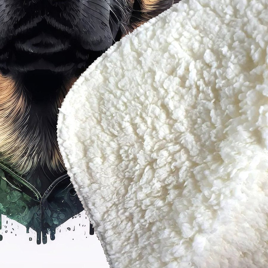 German Shepherd Splashart Sherpa Blanket