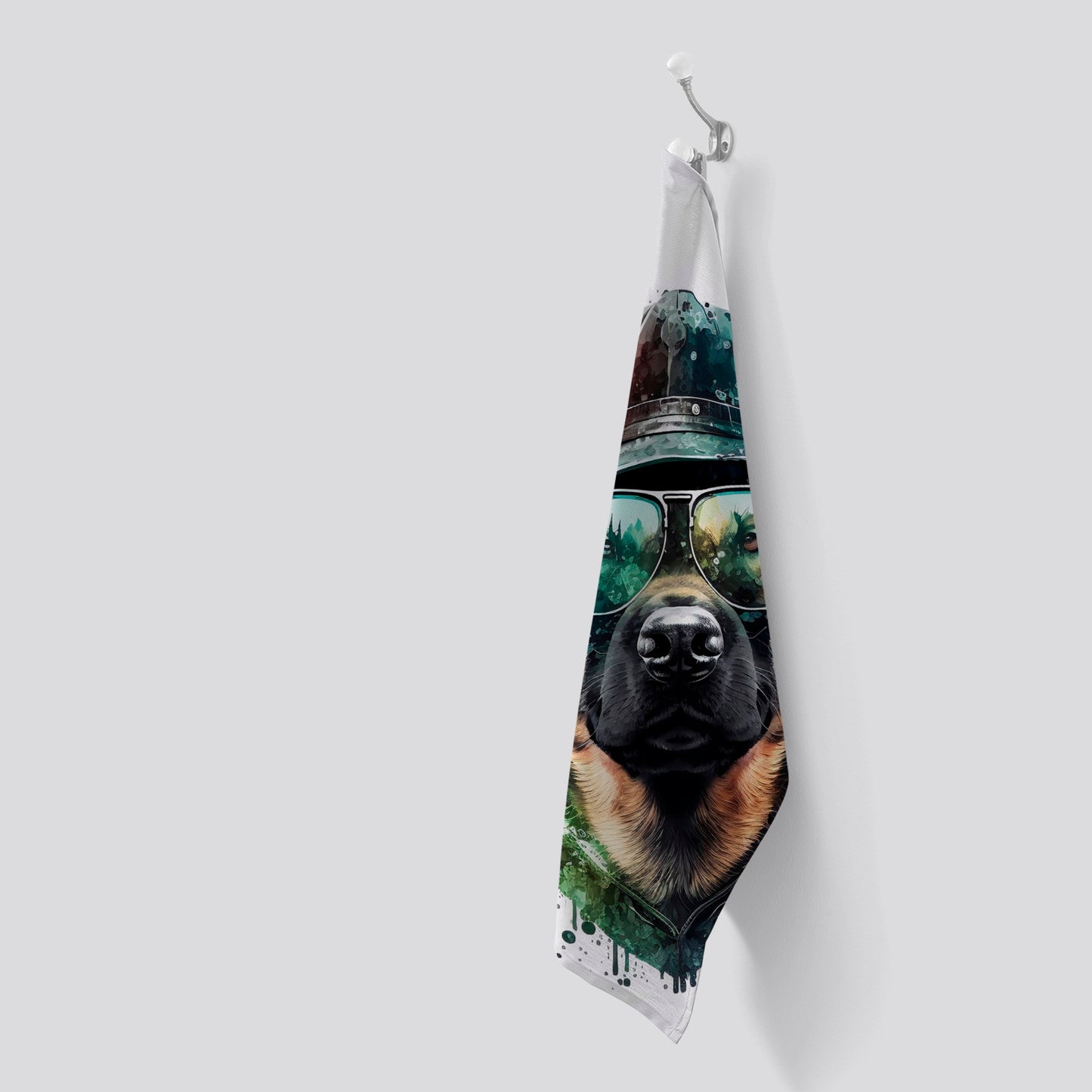 German Shepherd Splashart Tea Towel