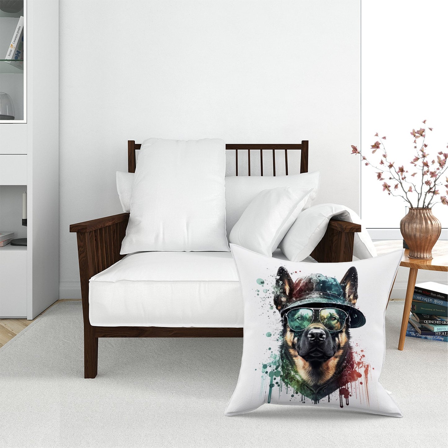 German Shepherd Splashart Pet Bed