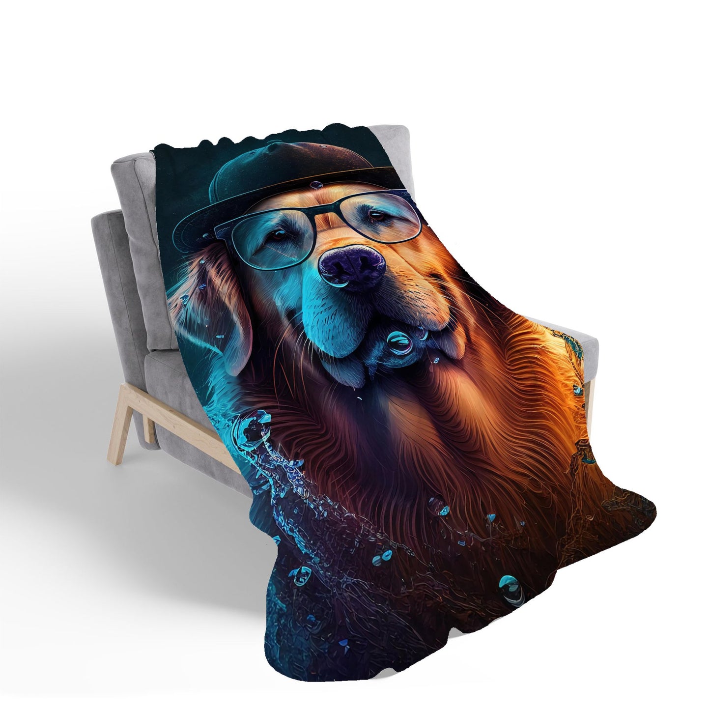 Golden Retriever Dog Sherpa Blanket