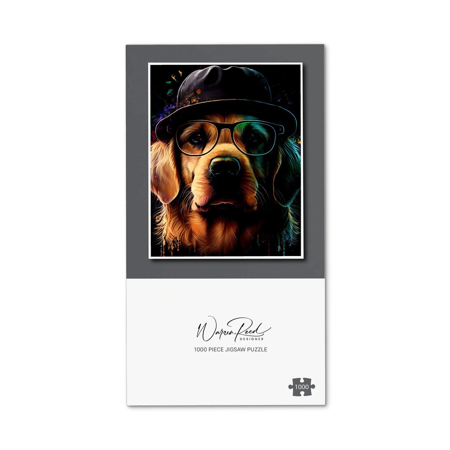 Golden Retriever Dog Splashart Jigsaw Puzzle