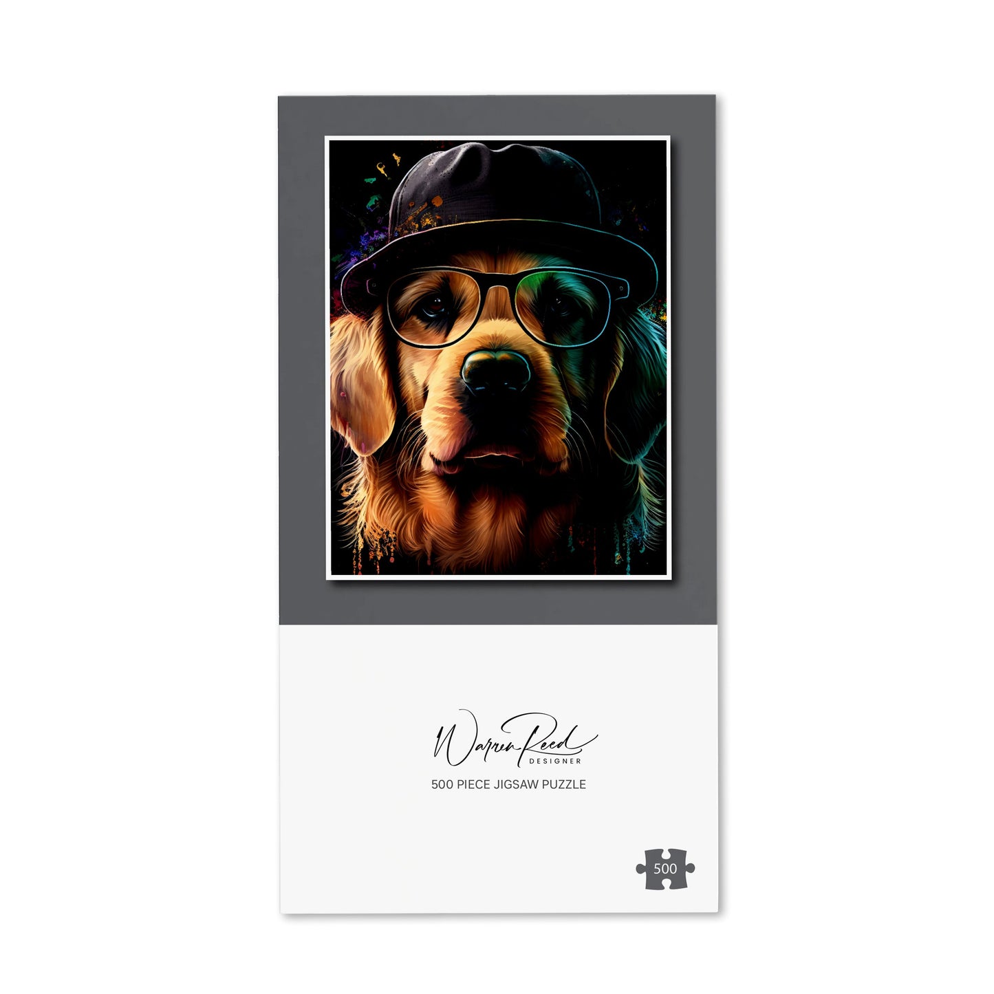 Golden Retriever Dog Splashart Jigsaw Puzzle