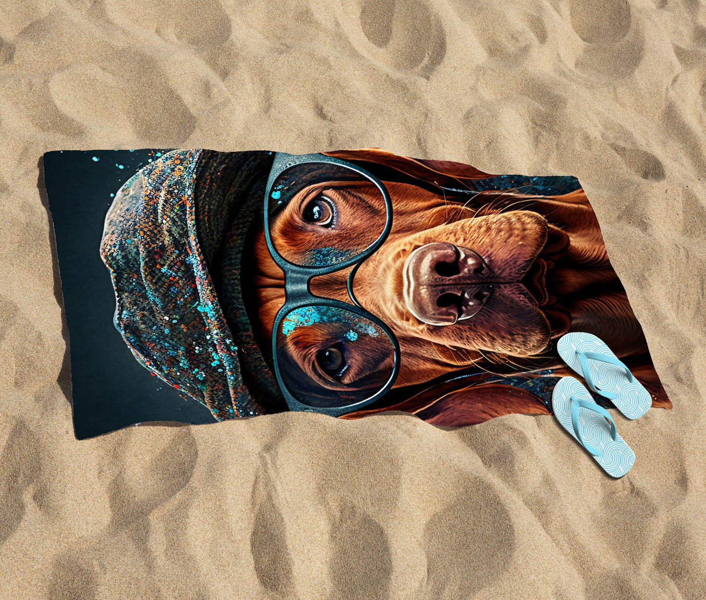 Hungarian Vizsla Dog Beach Towel
