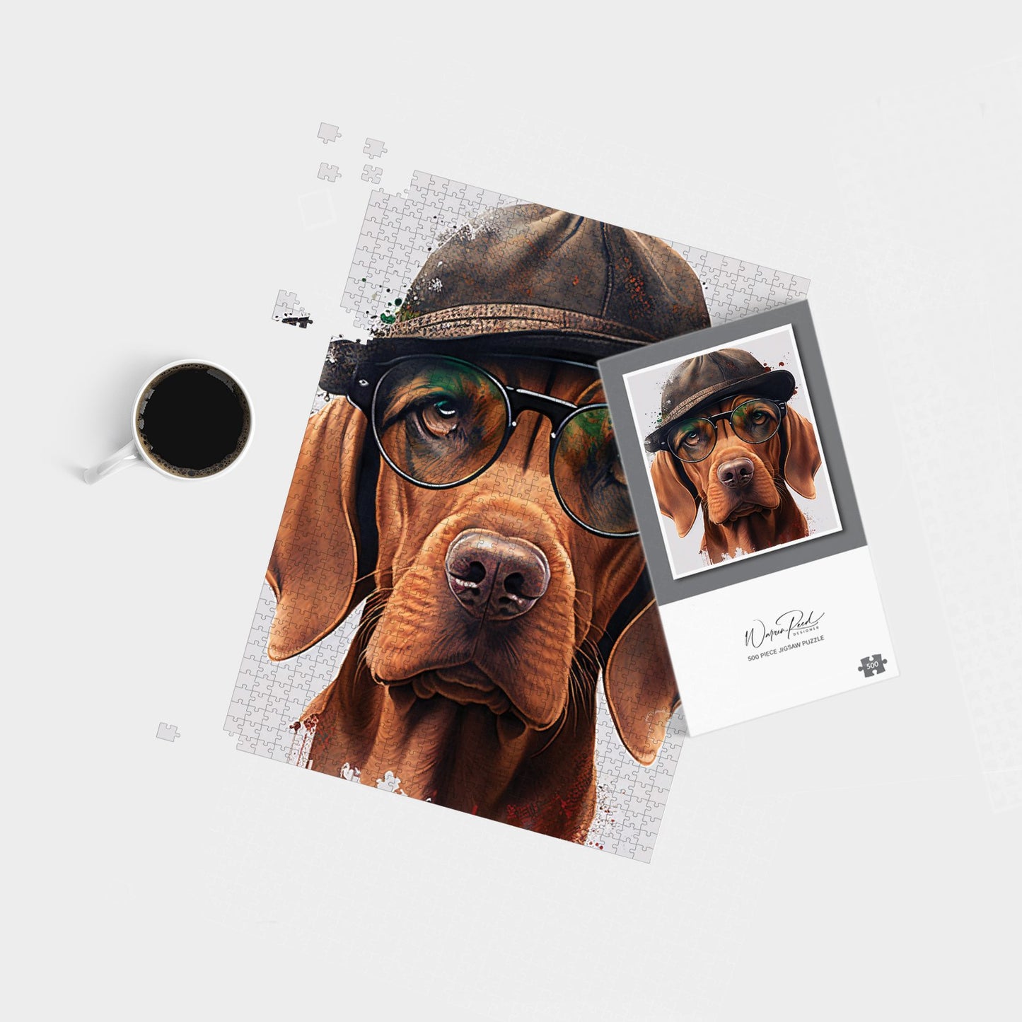 Hungarian Vizsla Dog Splashart Jigsaw Puzzle