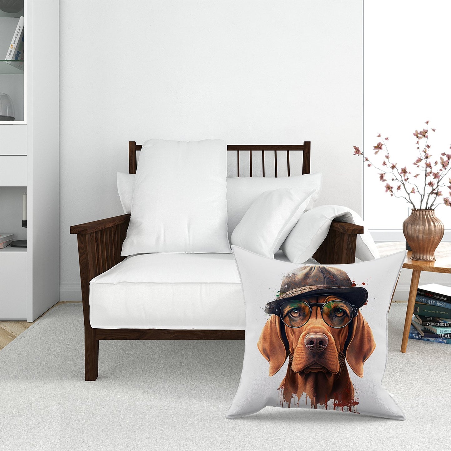 Hungarian Vizsla Dog Splashart Pet Bed