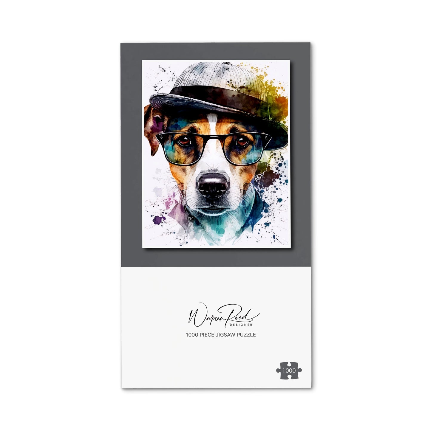 Jack Russell Dog Splashart Jigsaw Puzzle
