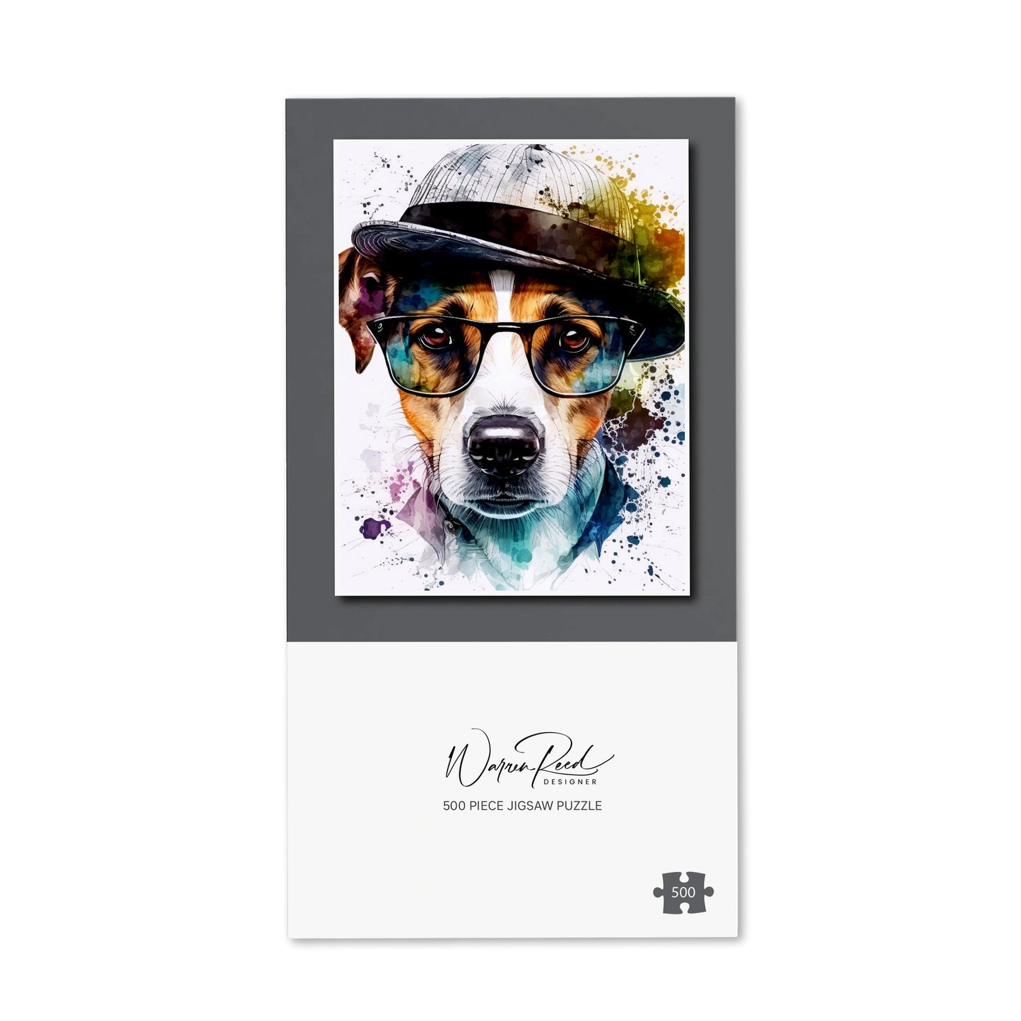 Jack Russell Dog Splashart Jigsaw Puzzle