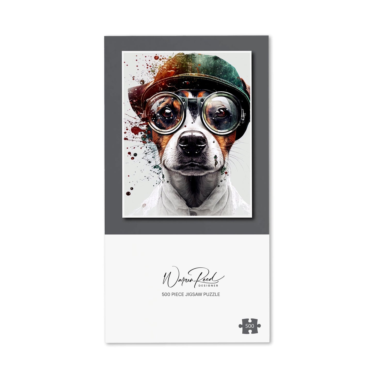Jack Russell Terrier Dog Splashart Jigsaw Puzzle