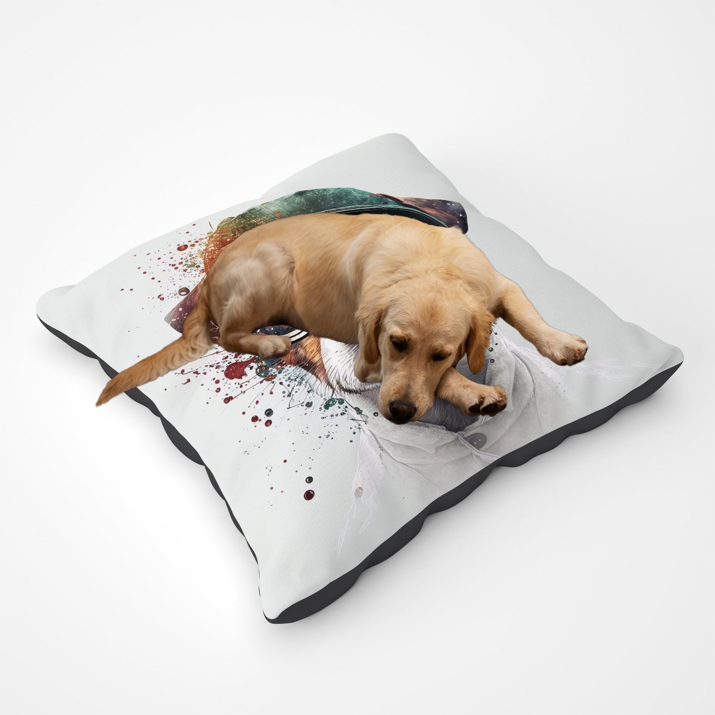 Jack Russell Terrier Dog Splashart Pet Bed