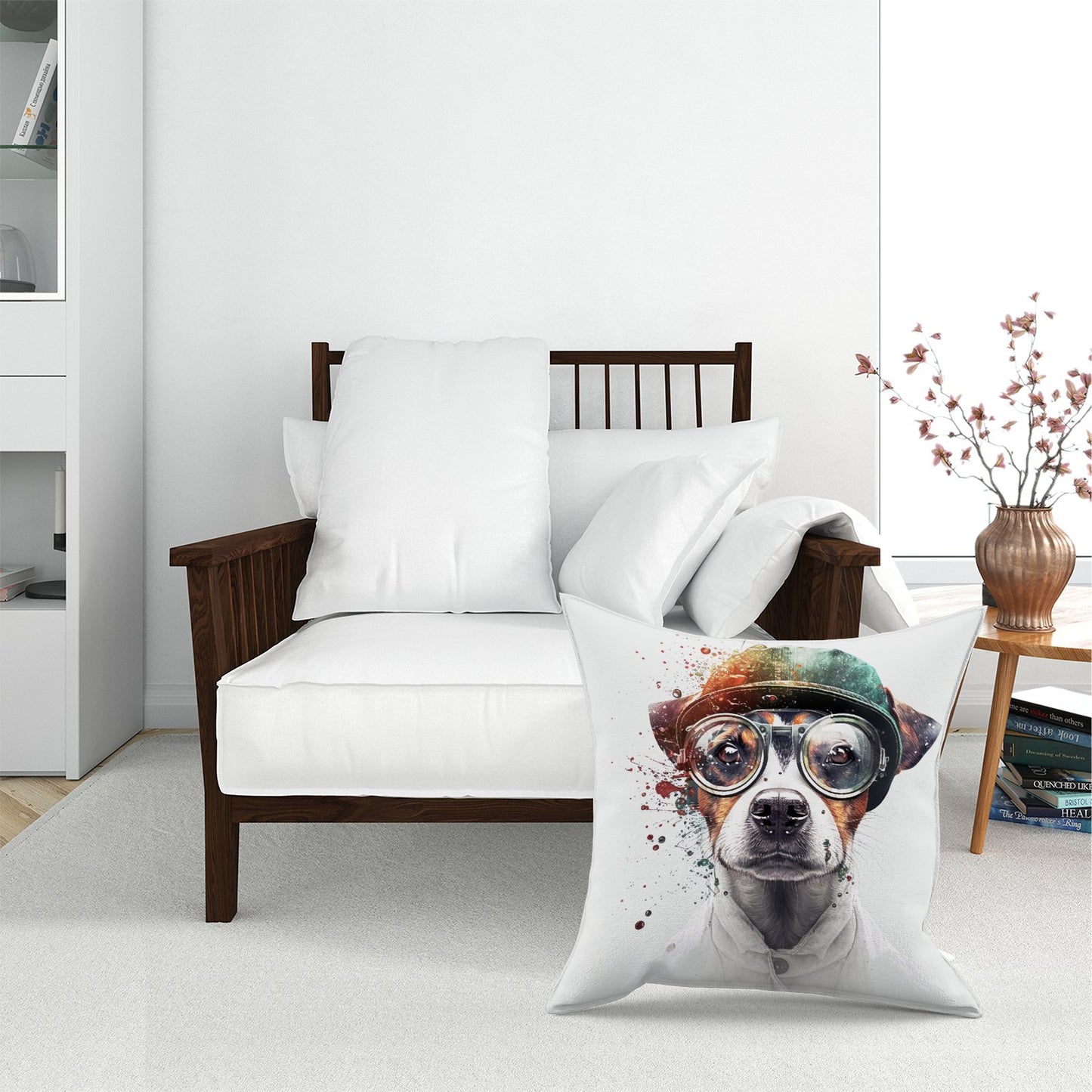 Jack Russell Terrier Dog Splashart Pet Bed