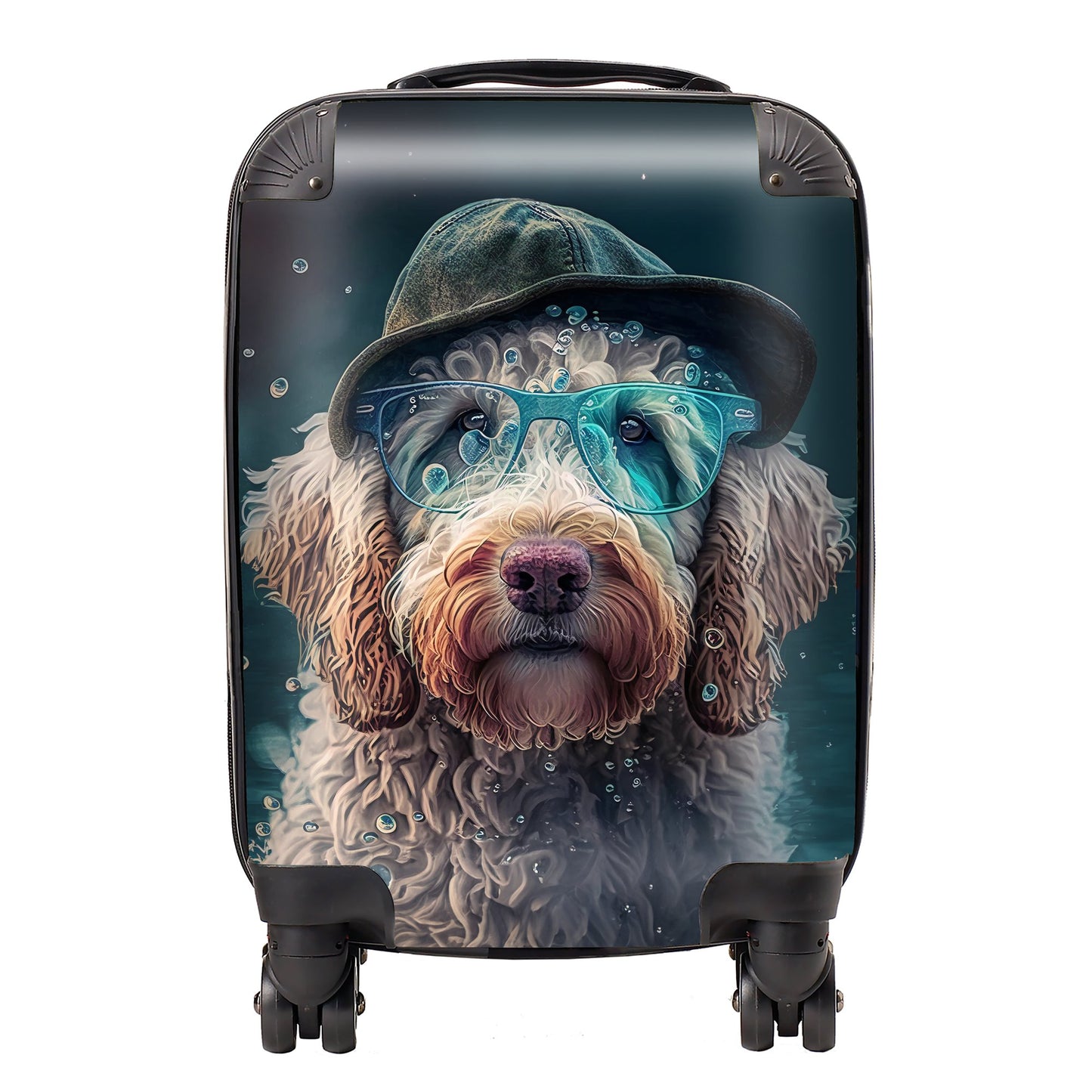 Labradoodle Dog Splashart Suitcase