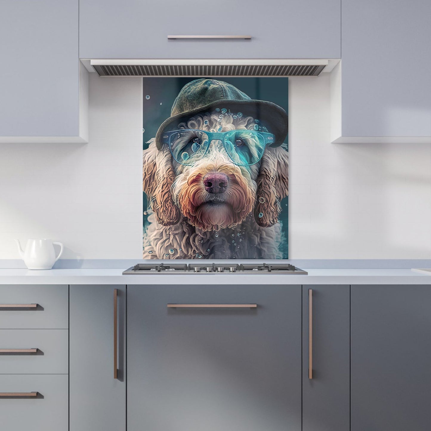 Labradoodle Dog Splashart Kitchen Splashback