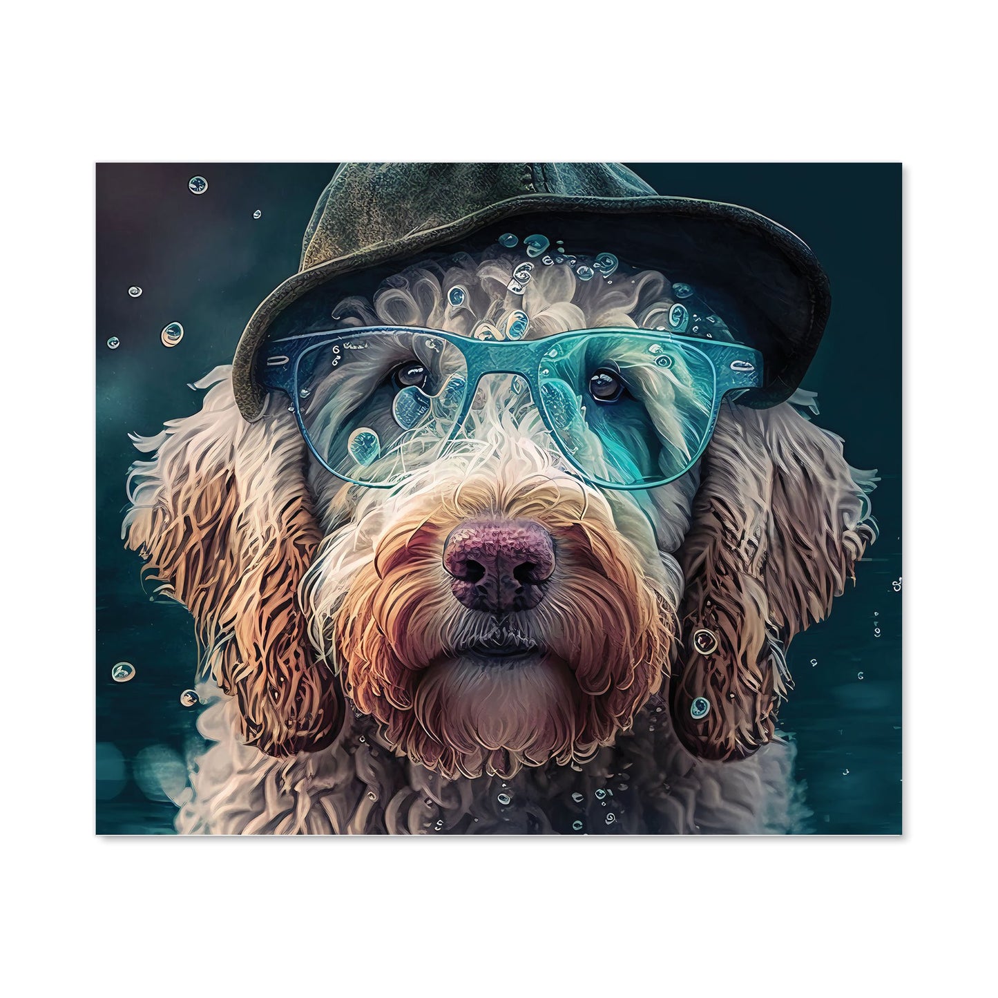 Labradoodle Dog Splashart Kitchen Splashback