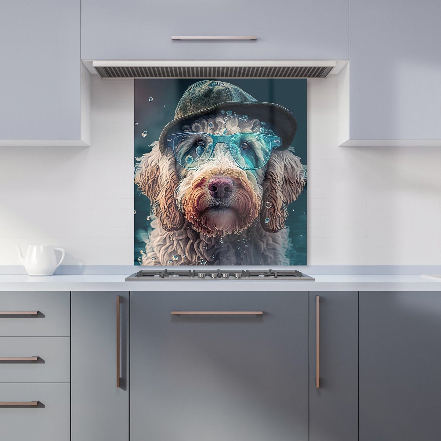 Labradoodle Dog Splashart Kitchen Splashback