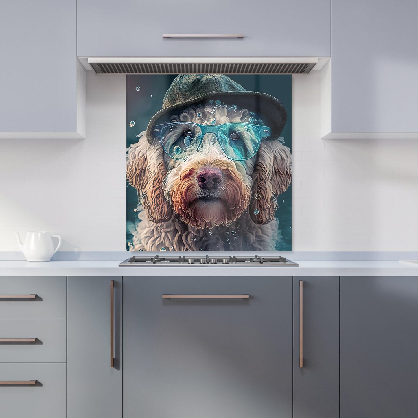 Labradoodle Dog Splashart Kitchen Splashback