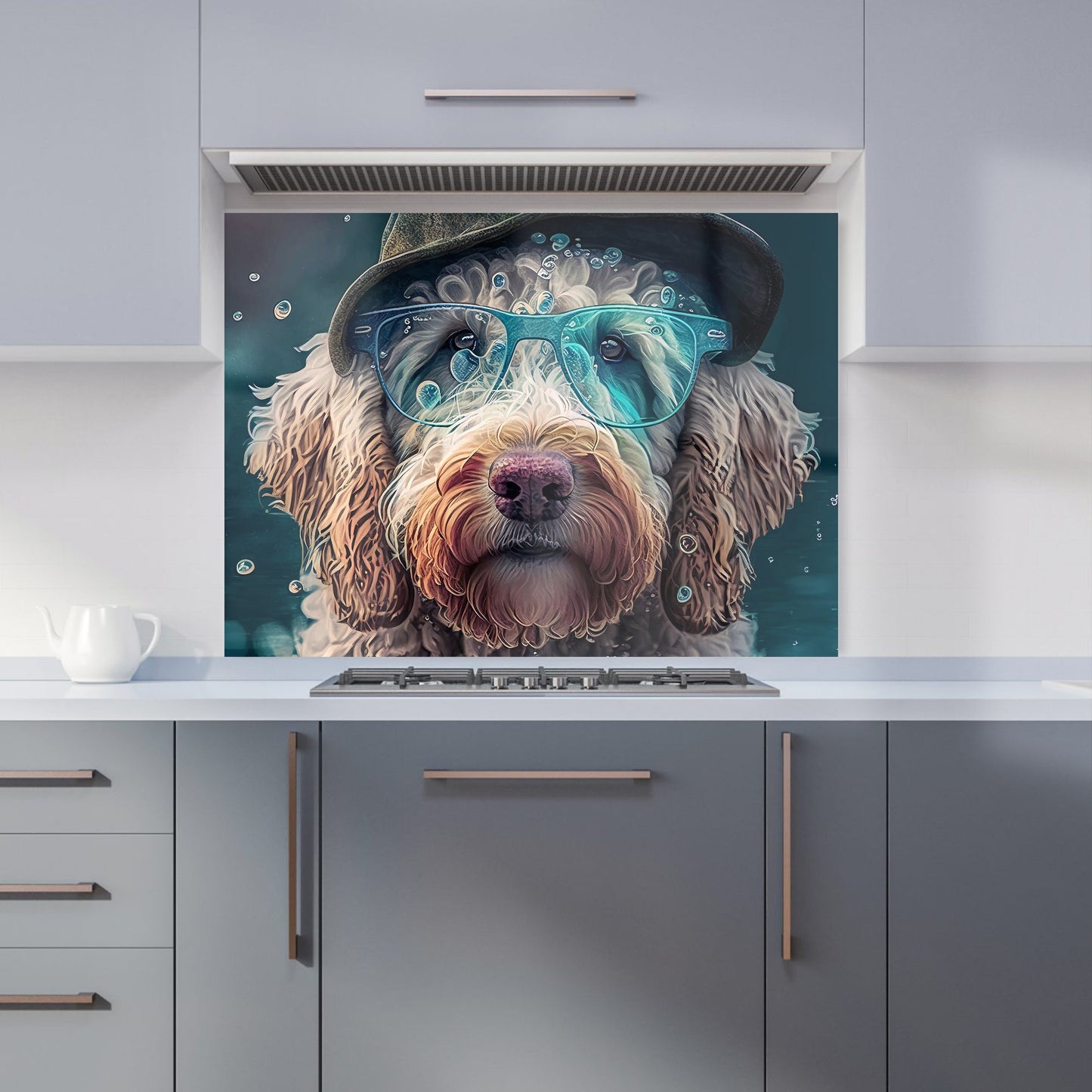 Labradoodle Dog Splashart Kitchen Splashback