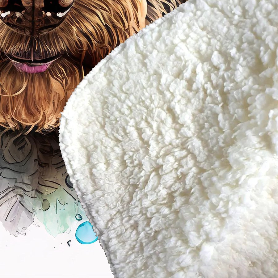 Labradoodle Dog Face Splashart Sherpa Blanket