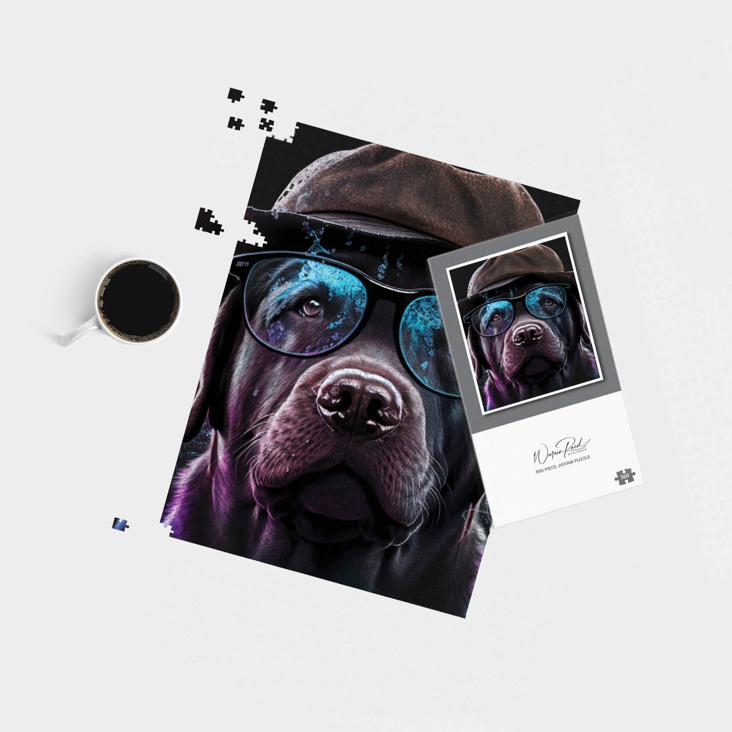 Labrador Retriever Dog Splashart Jigsaw Puzzle