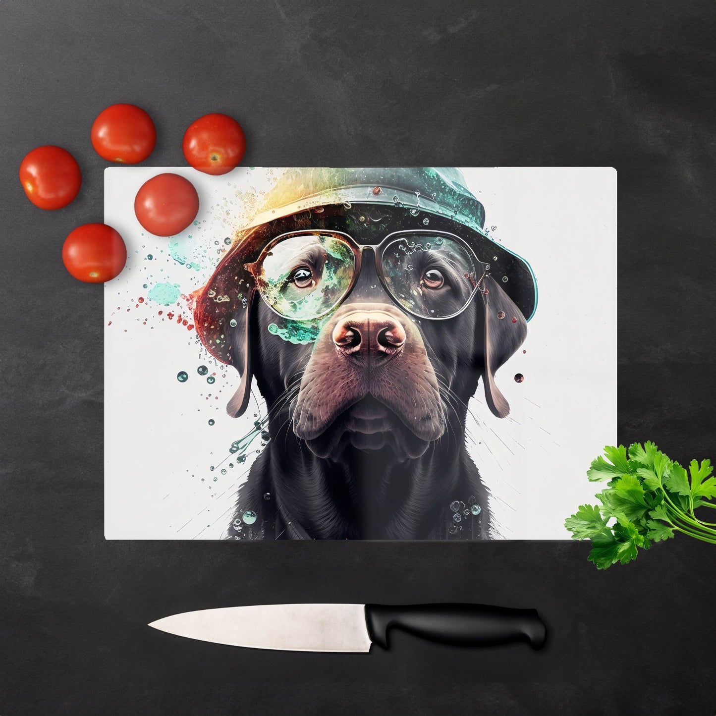 Splashart Labrador Retriever Dog Chopping Board