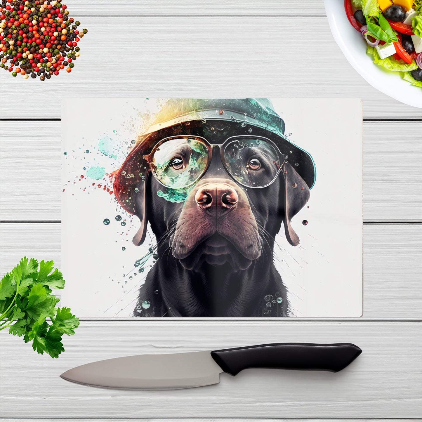 Splashart Labrador Retriever Dog Chopping Board