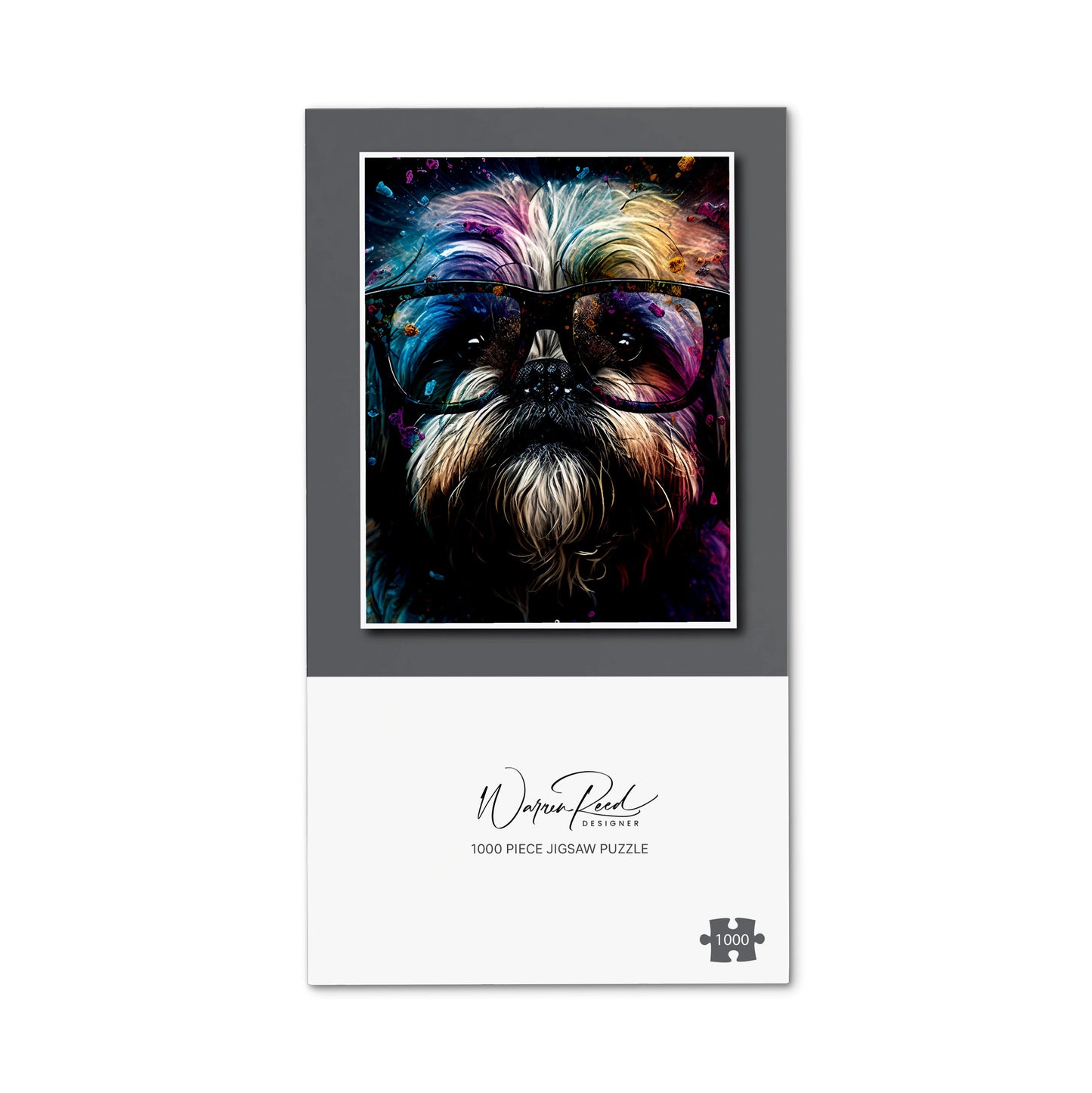 Lharsa Apso Dog Face Splashart Jigsaw Puzzle